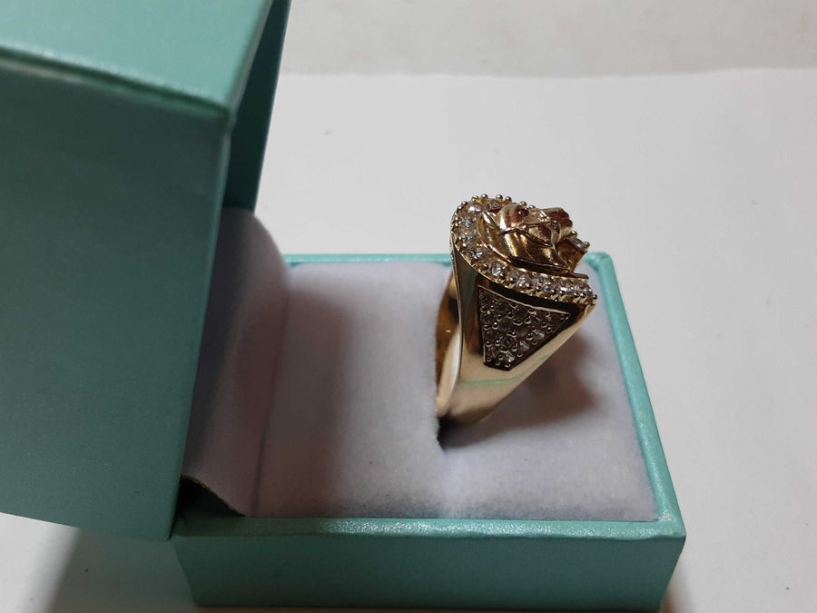 Men's Ring - Yellow Gold 14k (.585) 7.6 grams Size 12