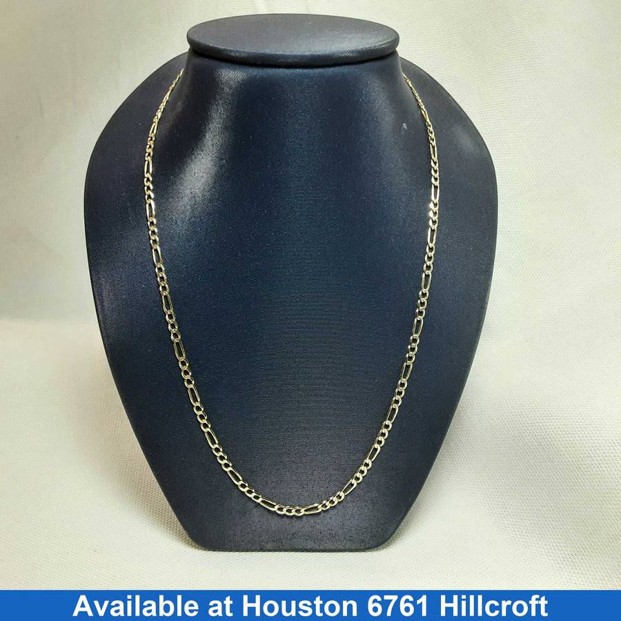 Figaro Chain - Yellow Gold 14k (.585) 4.5 grams 20 inch