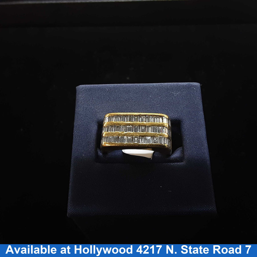 Men's Ring - Yellow Gold 18k (.750) 10.7 grams Size 8.5