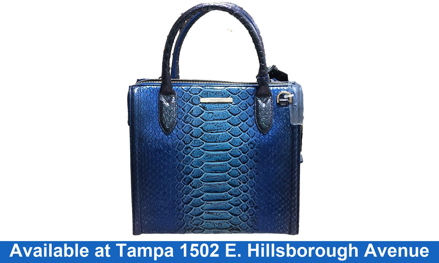 Brahmin Caroline Blue Ateague Blue Purse / Handbag