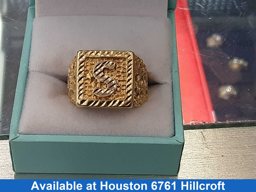 Men's Ring - Yellow Gold 14k (.585) 9.2 grams Size 11.5
