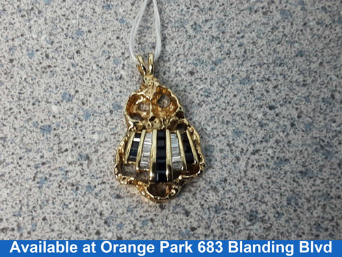 Diamond Pendant - Yellow Gold 14k (.585) 7.2 grams