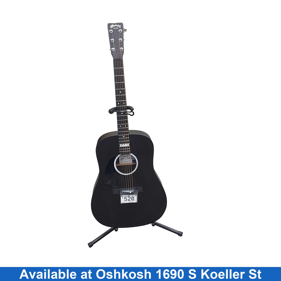 C.f. Martin & Co Dx Johnny Cash Black Acoustic / Electric Classic Guitar