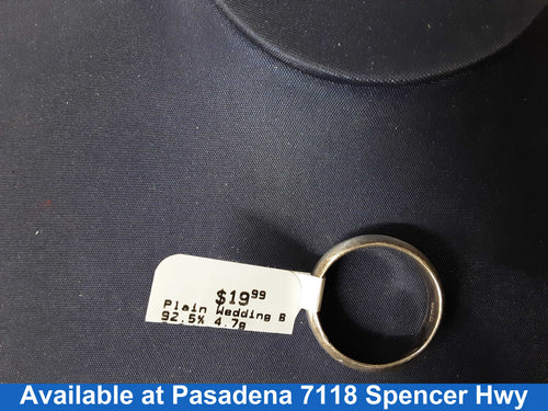 Ring - Wedding Band - Silver 4.7 grams Size 20