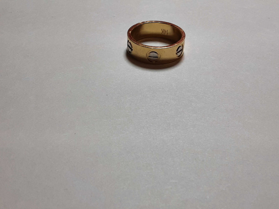 Ring - Wedding Band - Yellow Gold 14k (.585) 4.3 grams Size 6.5