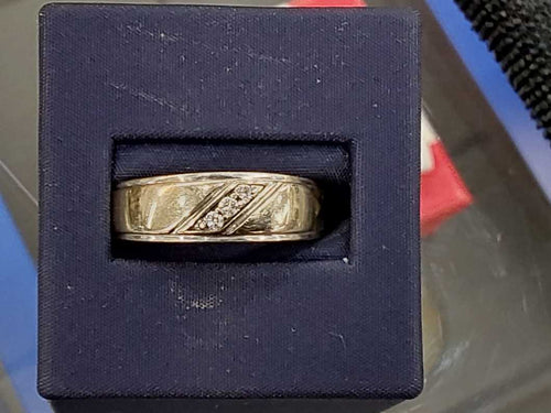 Ring - Wedding Band - White Gold 10k (.417) 5.5 Grams Size 12