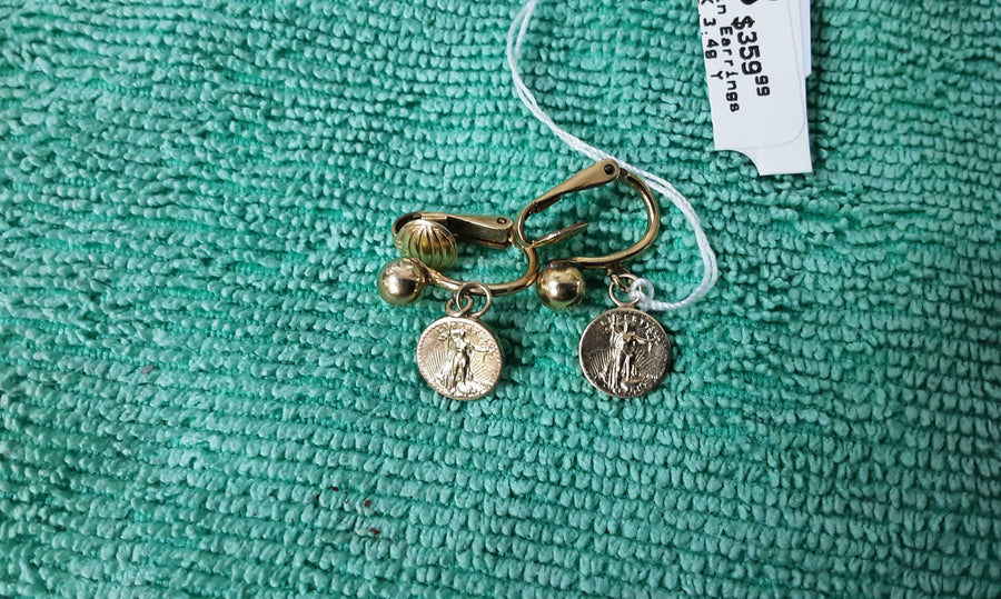 Earrings - Yellow Gold 10k (.417) 3.4 grams