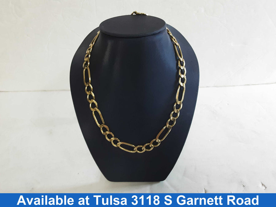 Figaro Chain - Yellow Gold 10k (.417) 53.9 grams 28 inch