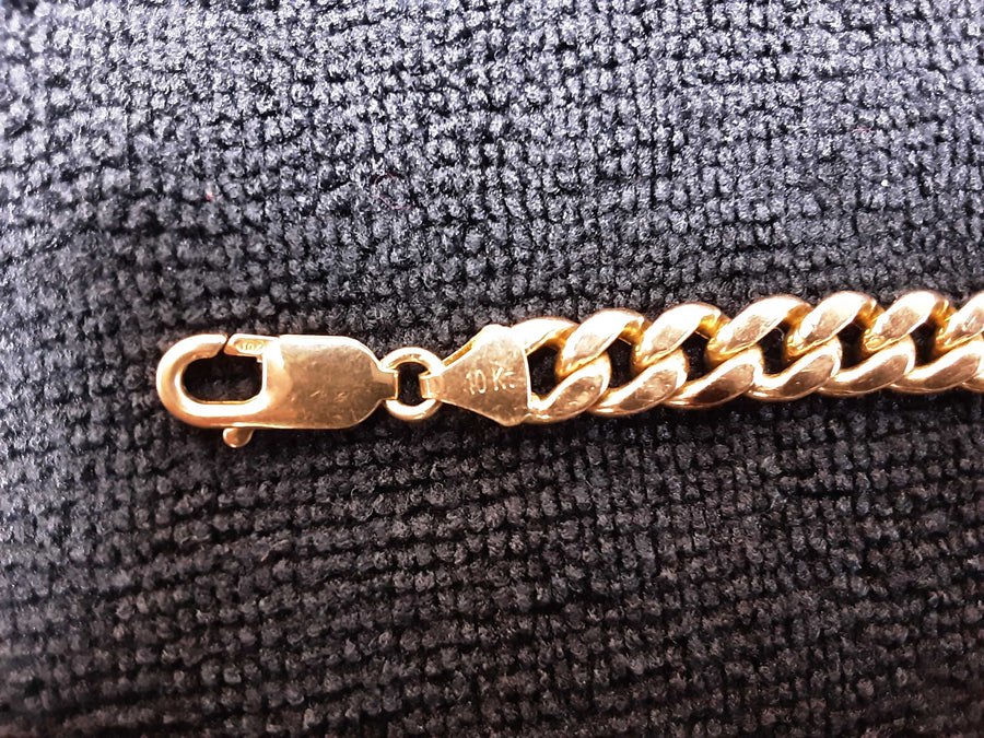 Cuban Link Bracelet - Yellow Gold 10k (.417) 12.9 grams 8 inch