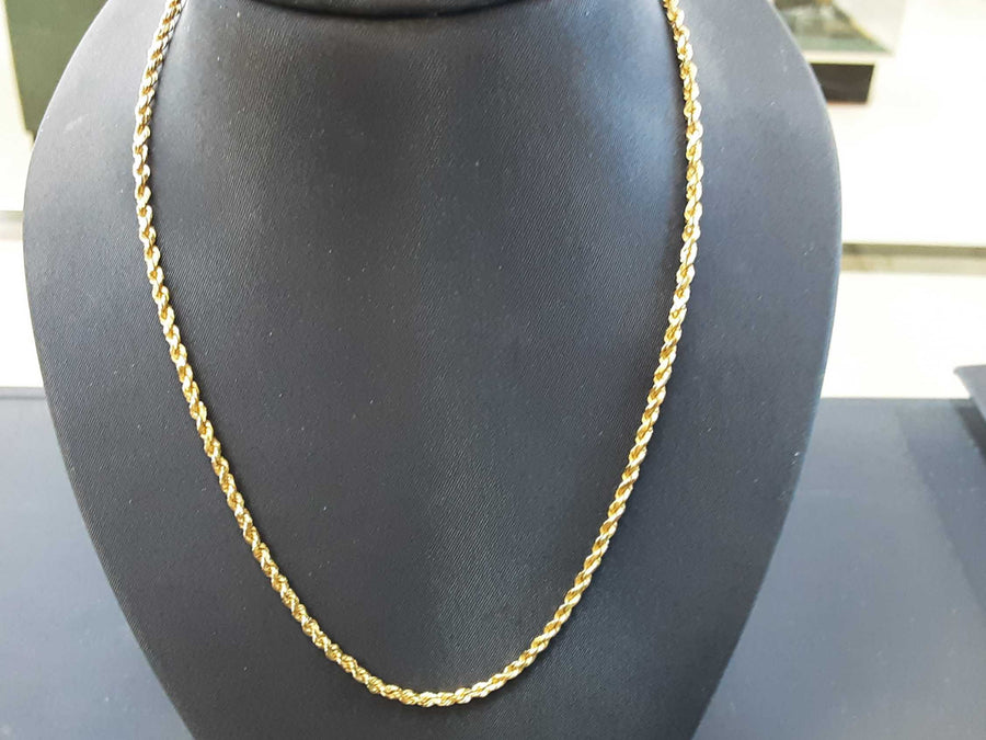 Rope Chain - Yellow Gold 14k (.585) 8.5 grams 22 inch