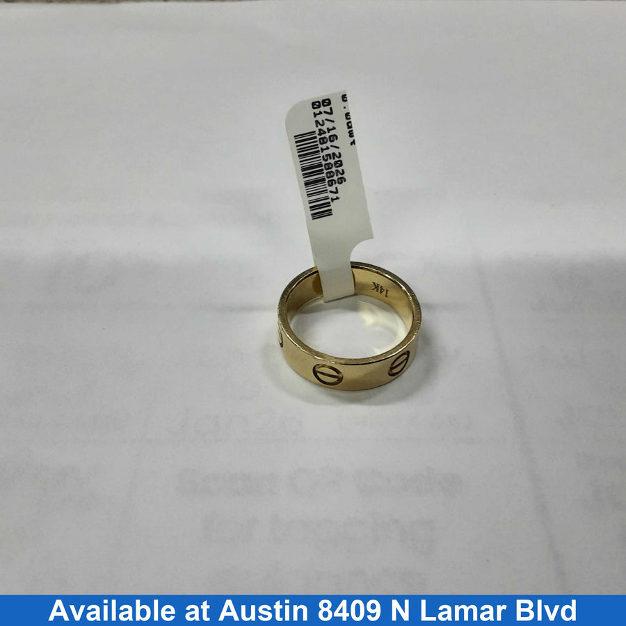 Ring - Wedding Band - Yellow Gold 14k (.585) 4.7 grams Size 7