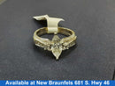 Ring - Wedding Set - White Gold 14k (.585) 5.5 grams Size 6.5