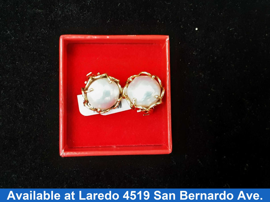 Pearl Earrings - Yellow Gold 14k (.585) 9.7 grams