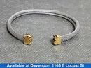 Bangle Bracelet - White Gold 18k (.750) 8.8 grams 6 inch