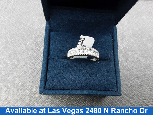 Ring - Wedding Band - White Gold 14k (.585) 3.2 grams Size 7.5