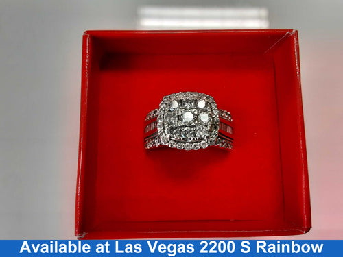 Ring - Wedding Set - White Gold 10k (.417) 8.1 grams Size 20
