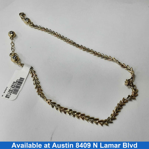 Bracelet - Tricolor Gold 14k (.585) 4.6 grams 11 inch
