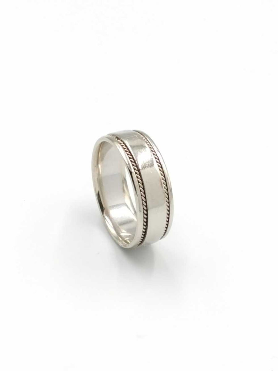 Men's Ring - White Gold 14k (.585) 11 grams Size 12