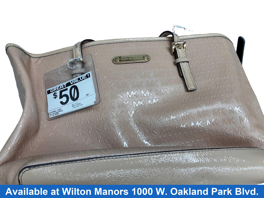 Michael Kors Oa-1712 Beige / Tan Purse / Handbag