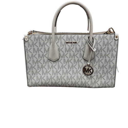 Michael Kors Beige Monogram Small Satchel White Purse / Handbag