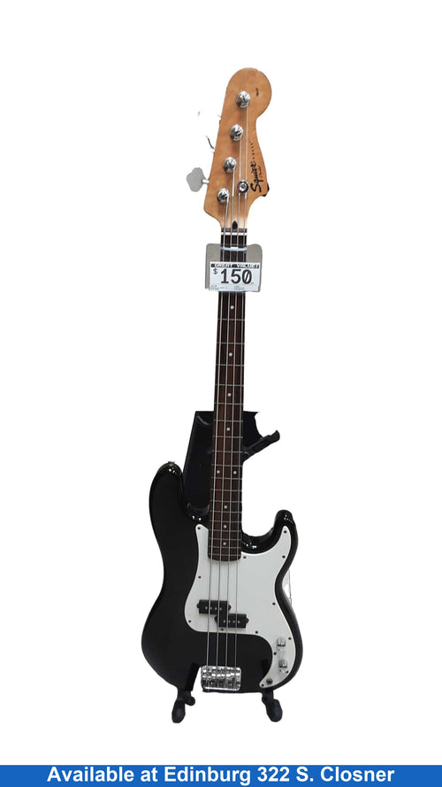 Squire P-bass Black Electric Bass Guitar