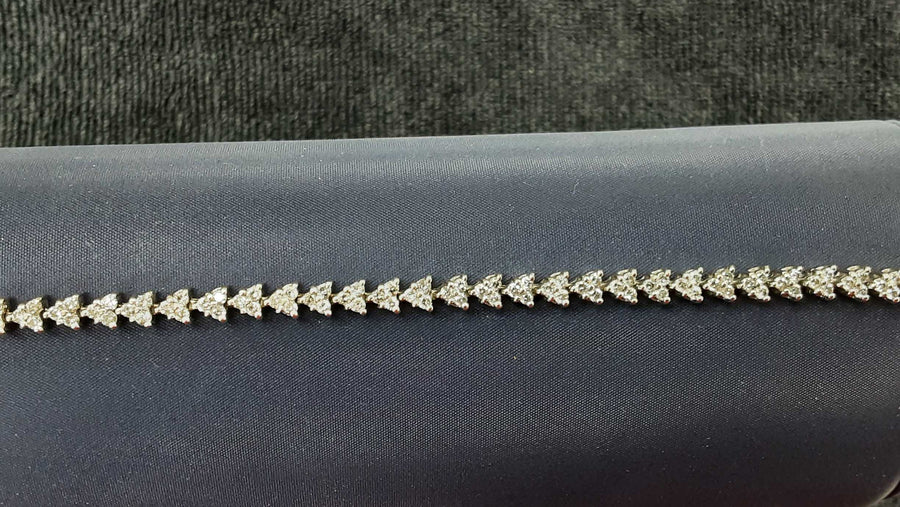 Tennis Bracelet - White Gold 14k (.585) 13.4 grams 7 inch