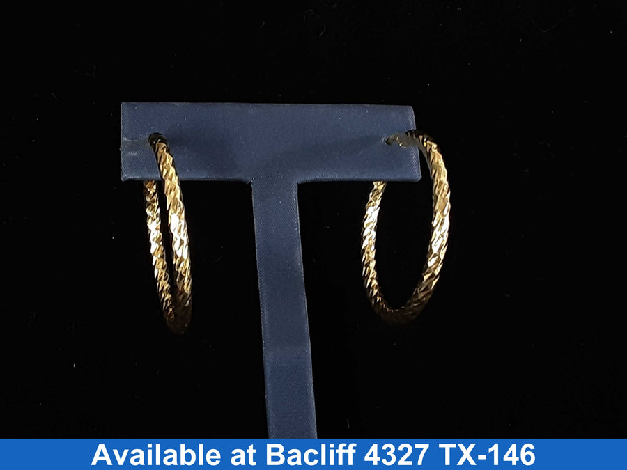 Hoop Earrings - Yellow Gold 14k (.585) 2.8 grams