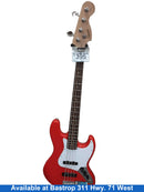 Squire Jazz Bass Red Electric Bass Guitar