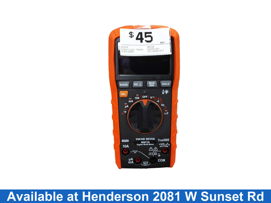 Klein Mm720 Orange Electrical Testing Instrument