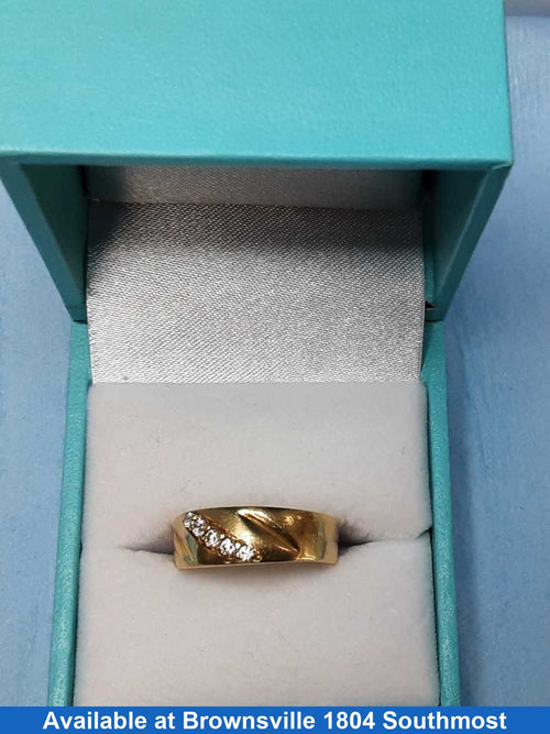 Ring - Wedding Band - Yellow Gold 14k (.585) 3.8 grams Size 7.5