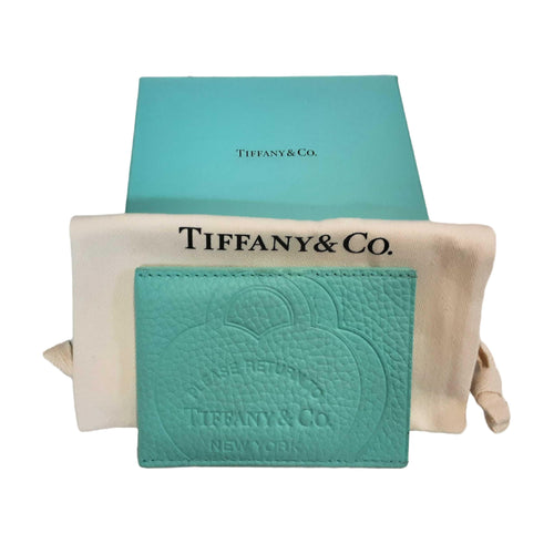 Tiffany & Co. Card Holder Green Wallet