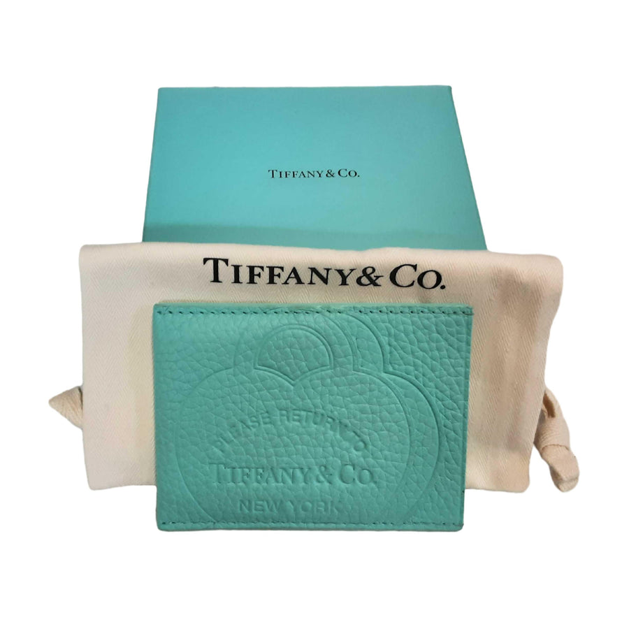 Tiffany & Co. Card Holder Green Wallet