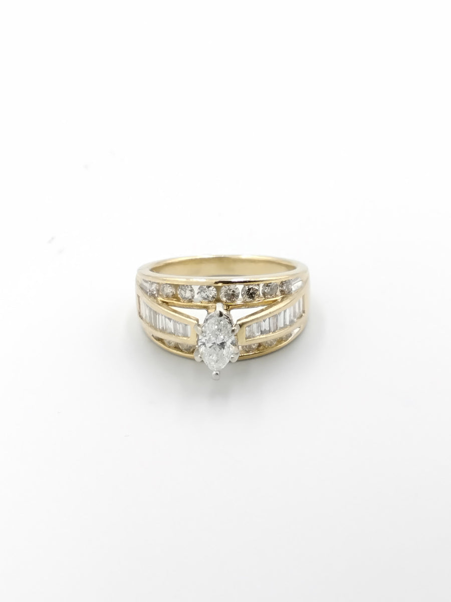 Ring - Wedding Band - Yellow Gold 14k (.585) 6.9 grams Size 6.5