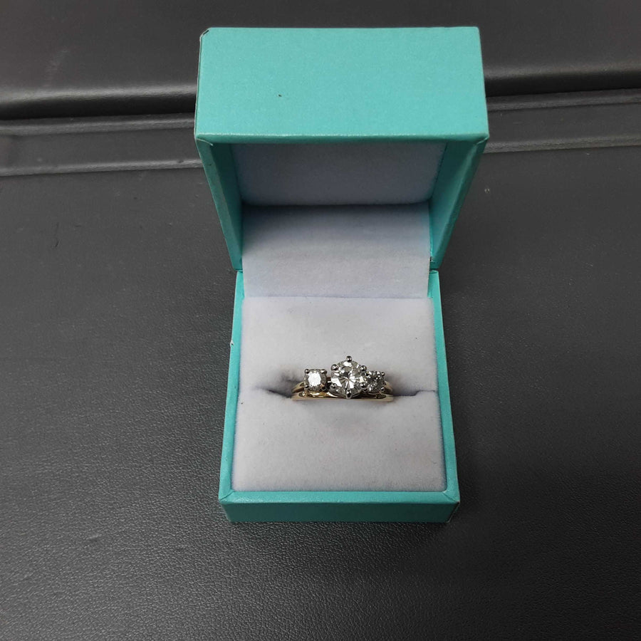 Ring - Wedding Set - Yellow Gold 14k (.585) 4.6 grams Size 7.5