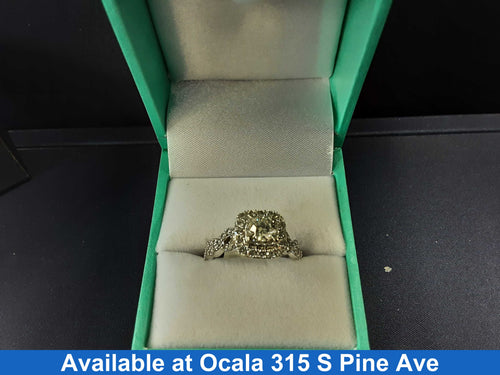 Ring - Engagement Set - White Gold 14k (.585) 4.6 grams Size 7.5