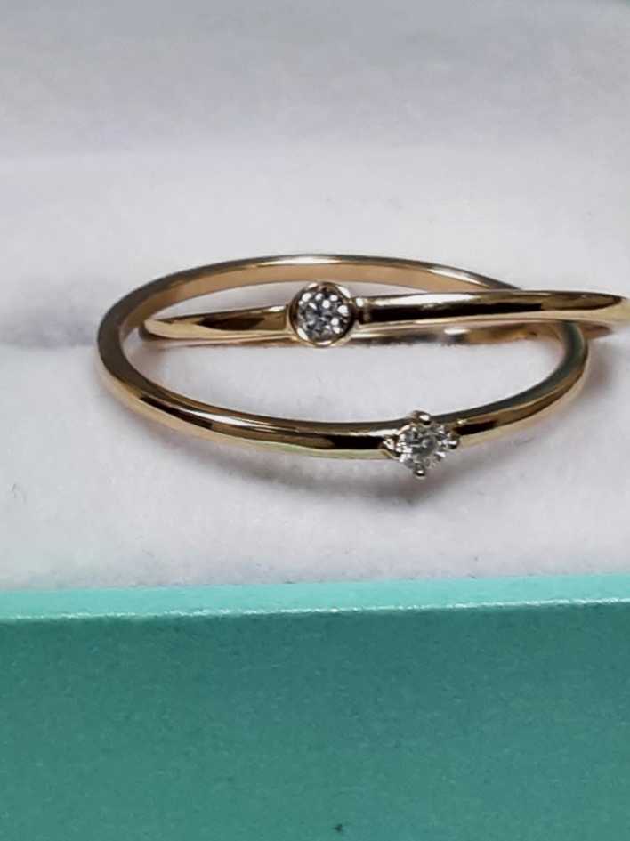 Ring - Wedding Set - Yellow Gold 14k (.585) 2.2 grams Size 8.5