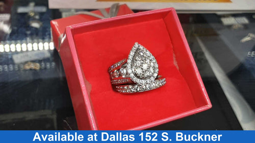 Ring - Wedding Set - White Gold 10k (.417) 10.7 grams Size 20