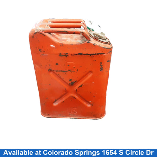 Us Metal Can Orange Gas Can