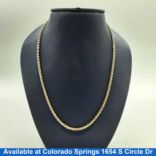 Rope Chain - Yellow Gold 14k (.585) 9.7 grams 20 inch