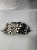 Ring - Wedding Set - White Gold 10k (.417) 6.8 grams Size 8