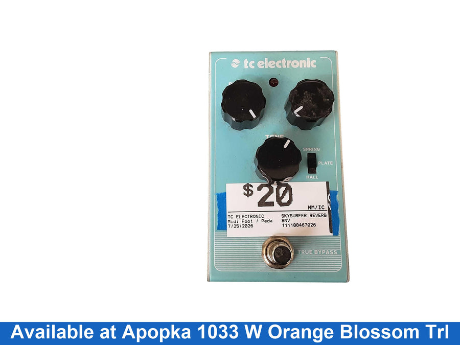 Tc Electronic Skysurfer Reverb Blue Midi Foot / Pedalboard Controller