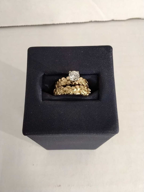 Ring - Engagement Set - Yellow Gold 14k (.585) 4.4 grams Size 4