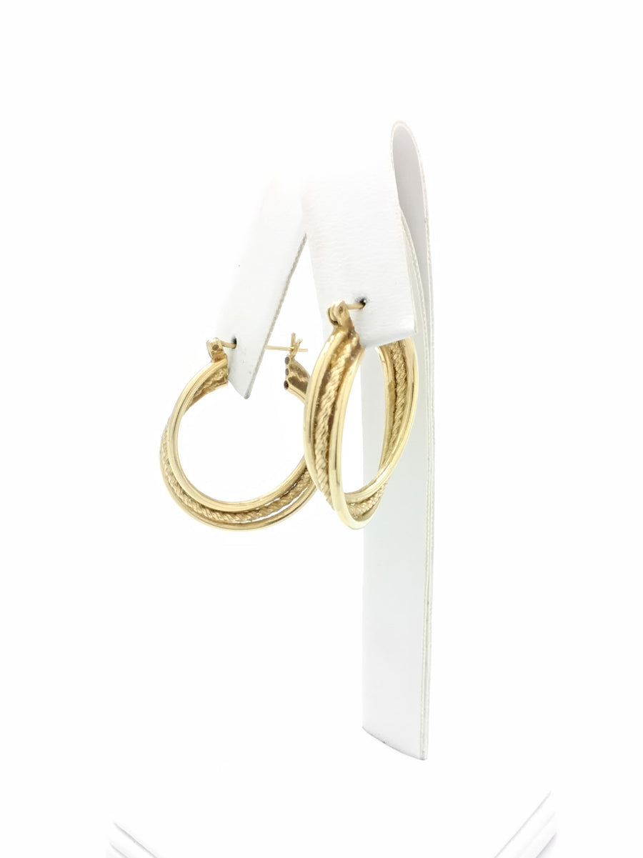 Hoop Earrings - Yellow Gold 14k (.585) 4.5 grams