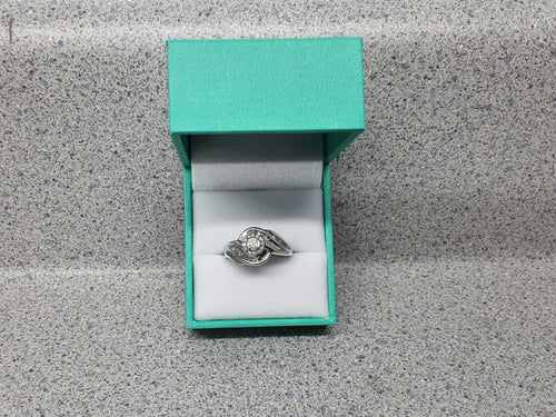 Ring - Engagement Set - Silver 4.9 Grams Size 7