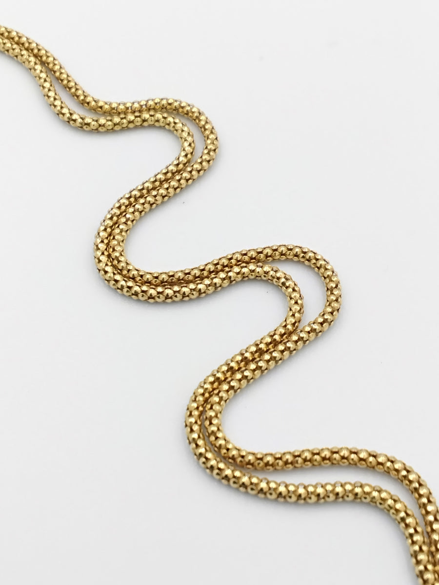 Serpentine Chain - Yellow Gold 18k (.750) 6.7 grams 24 inch