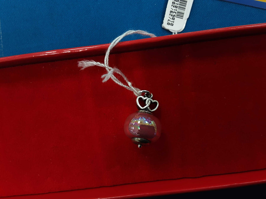 Enamel Pendant Two Hearts