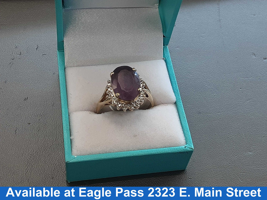 Women's Ring - Yellow Gold 10k (.417) 5.2 grams Size 10