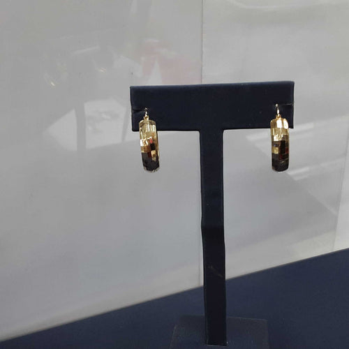 Hoop Earrings - Yellow Gold 10k (.417) 2.4 grams