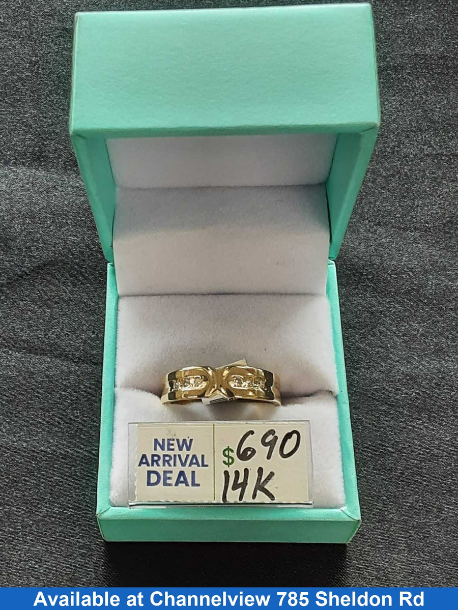 Ring - Wedding Band - Yellow Gold 14k (.585) 4.6 grams Size 9