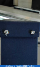 Double Stud Earrings - White Gold 14k (.585) 1.5 grams